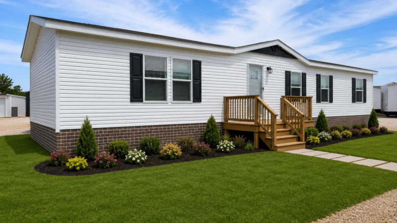 Kabco Windsor manufactured home exterior sold by Hartwell Home Mart, a registered dealer with BuildBuyRefi.com