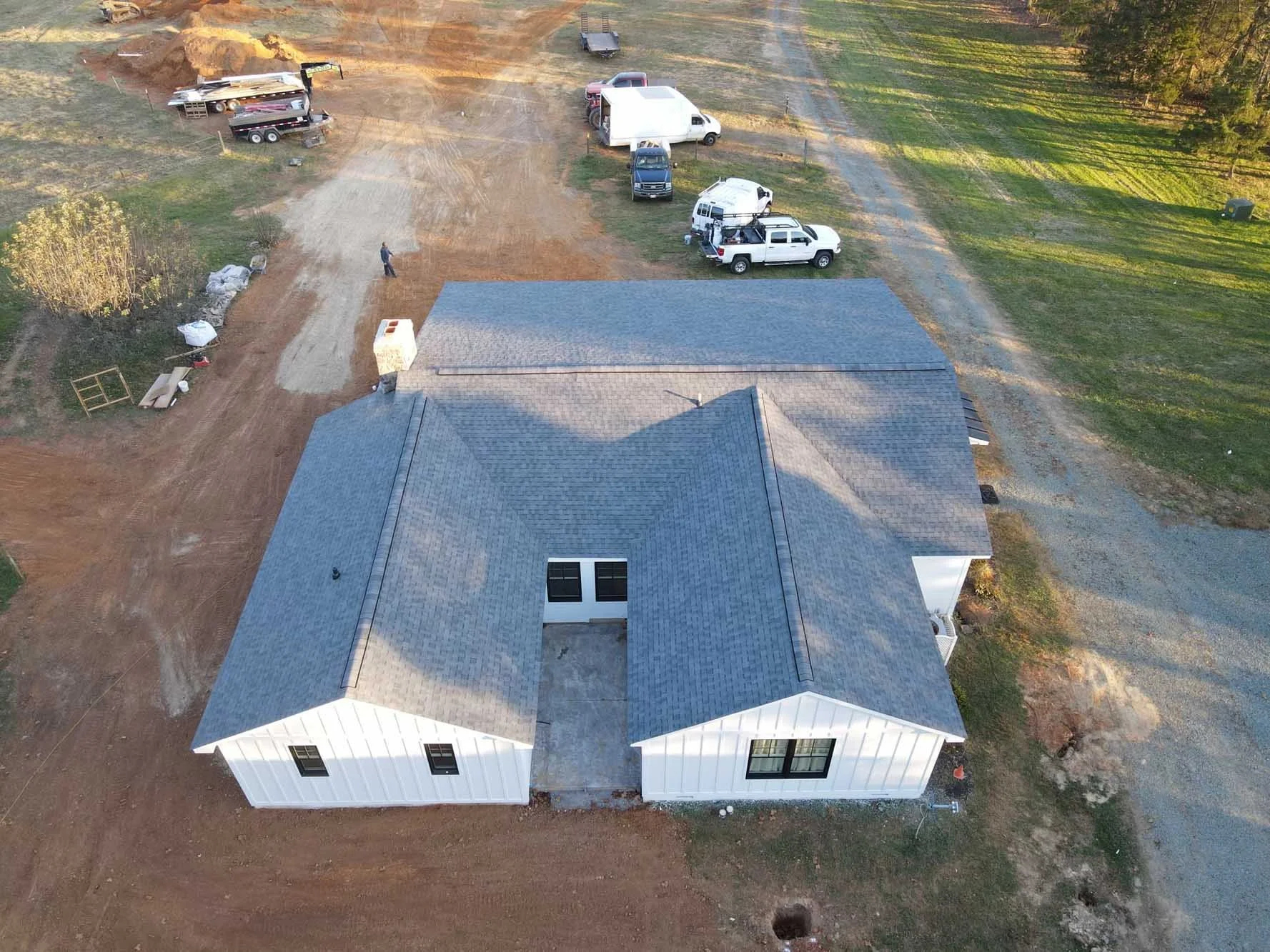 Huezos Construction Home Addition and Remodel Exterior 2 Completion Aerial Shot, financed by BuildBuyRefi.com
