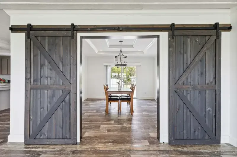 Freedom model dining area in a factory-built home sold by Diamond Homes Center, East Palatka, Florida