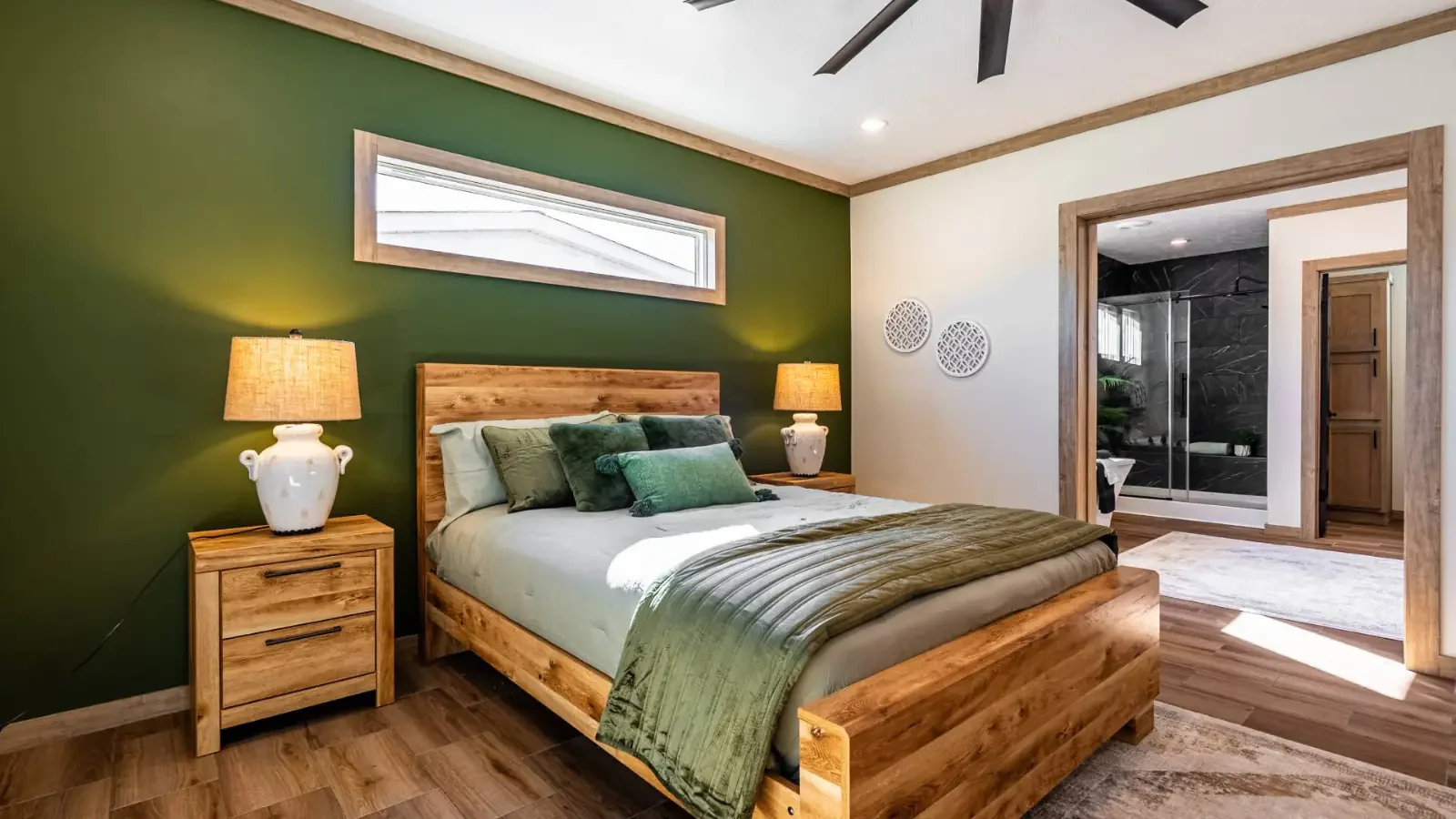 Three Stone Homes Model 9 Master Bedroom and Bathroom, financed by BuildBuyRefi Home Loans