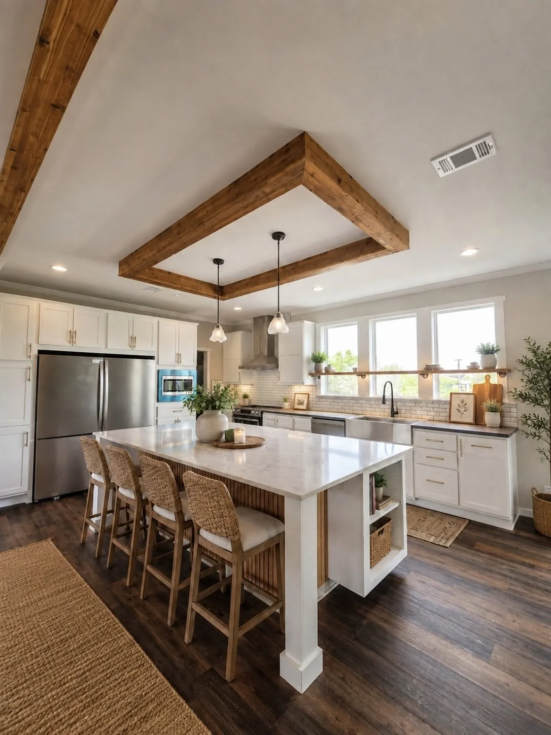 Kitchen interior in a new factory-built home from Hercules Mobile Homes of Florida in East Palatka, with up to 100% financing through BuildBuyRefi.com