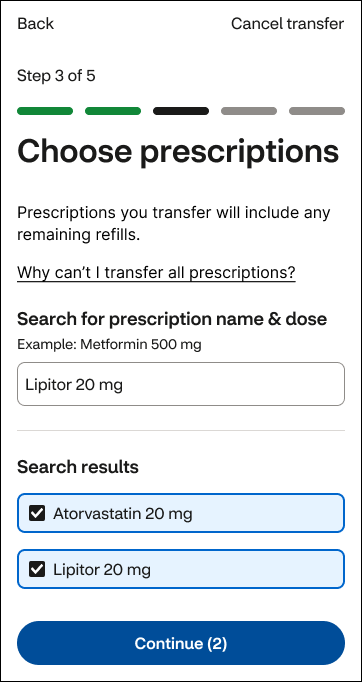 After: Choose prescriptions.