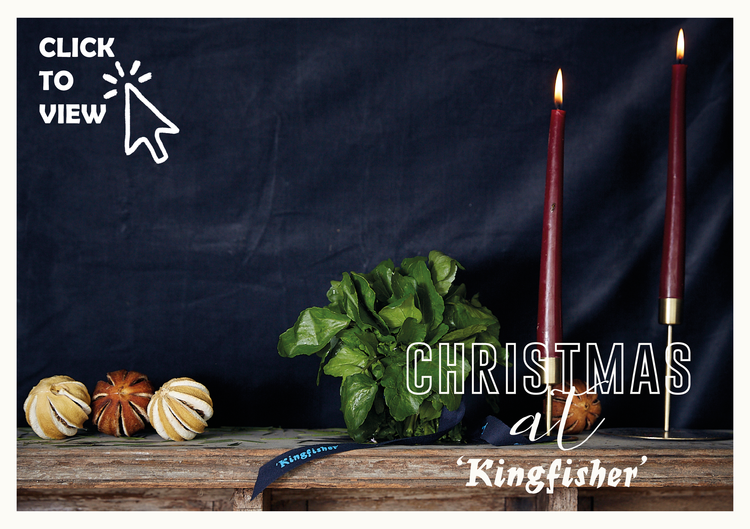 Christmas at Kingfisher...Watercress  and orange decorations