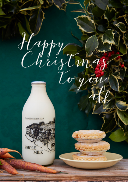 Leave a bottle of Aldhurst Farm milk ,Chalk Hills Mince Pies and some healthy Carrots for Father Christmas ....