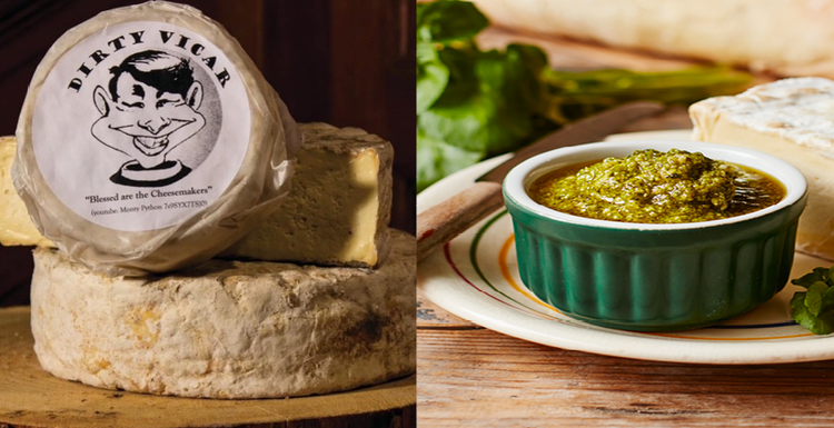 Norbury Blue & Dirty Vicar Cheese at Kingfisher Farmshop in our Cheese  Selection Cabinet