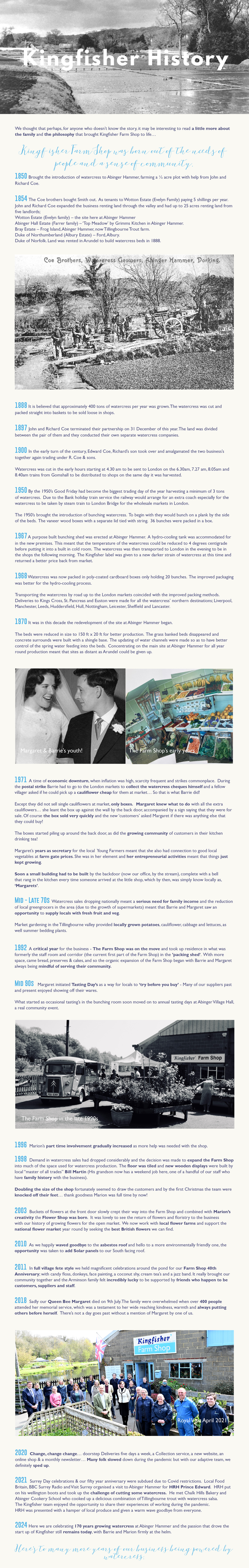 The amazing history of 170 years of watercress in Abinger Hammer...