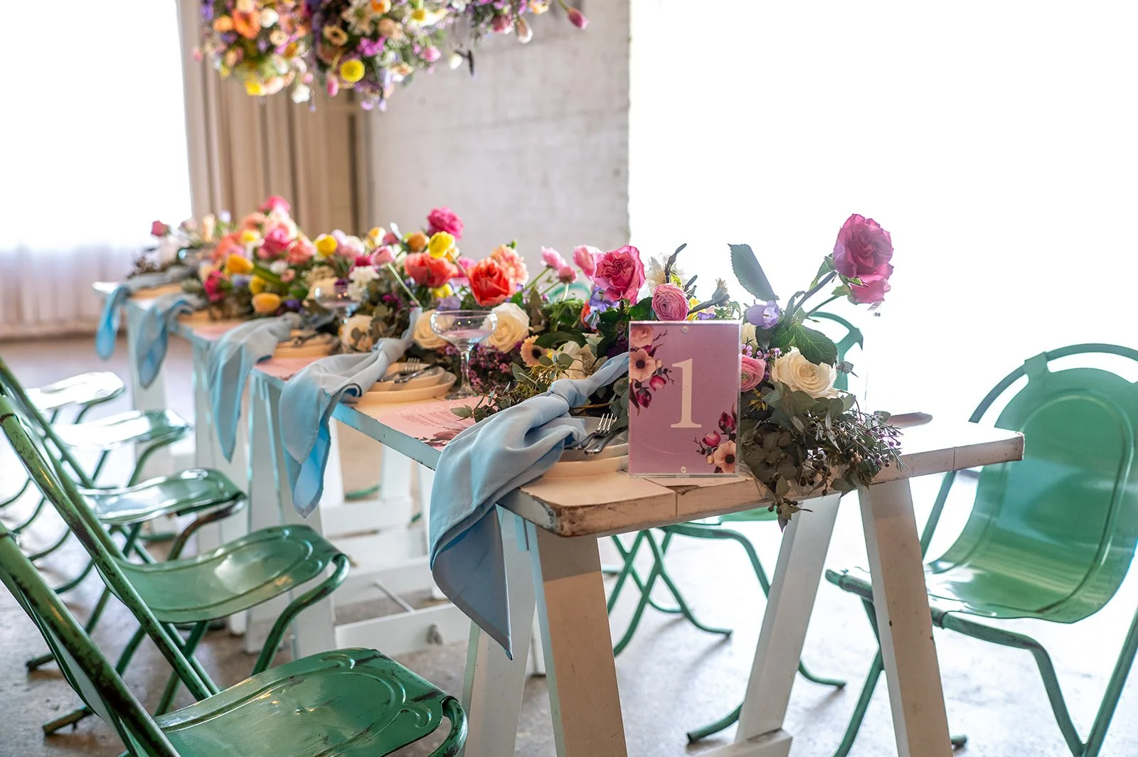 Students working a wedding installation
