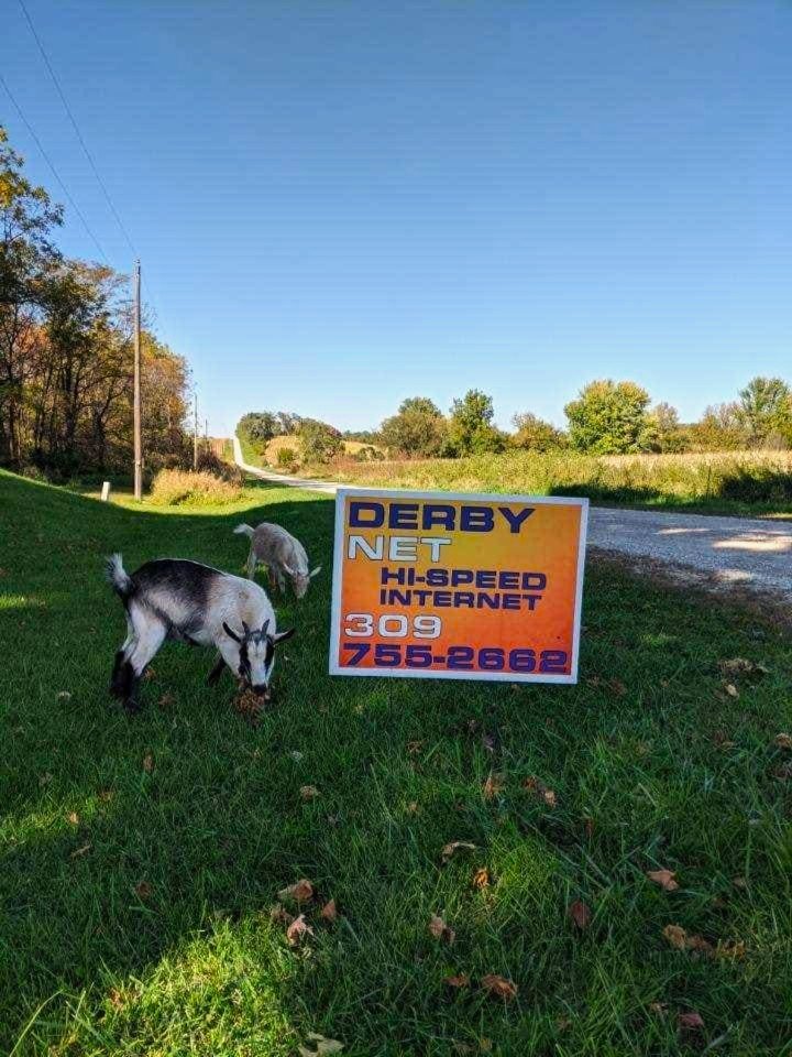DerbyNet yard sign at a rural home