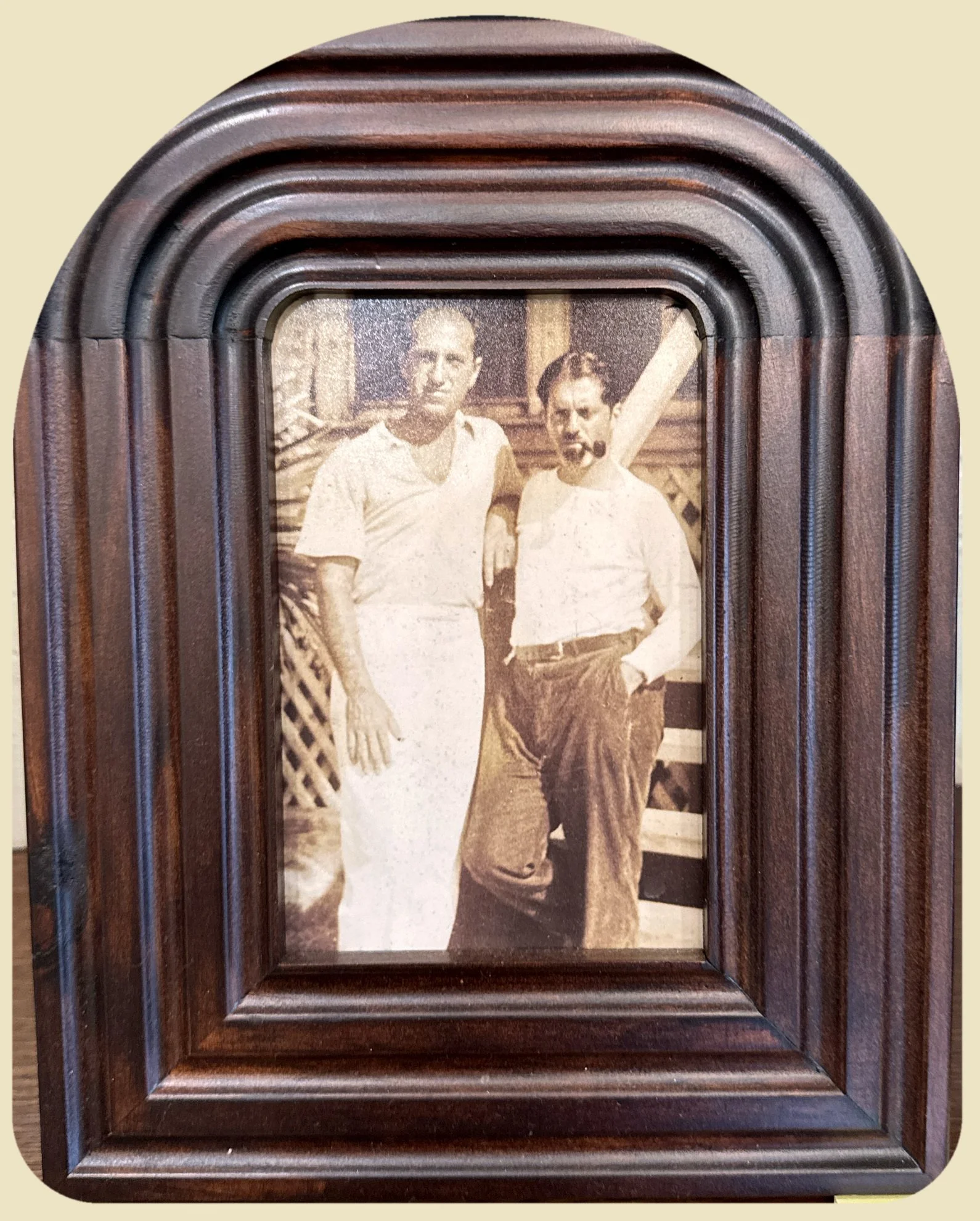 Untitled (candid portrait of two men) by Unidentified amateur photographer (possibly a family member or friend)