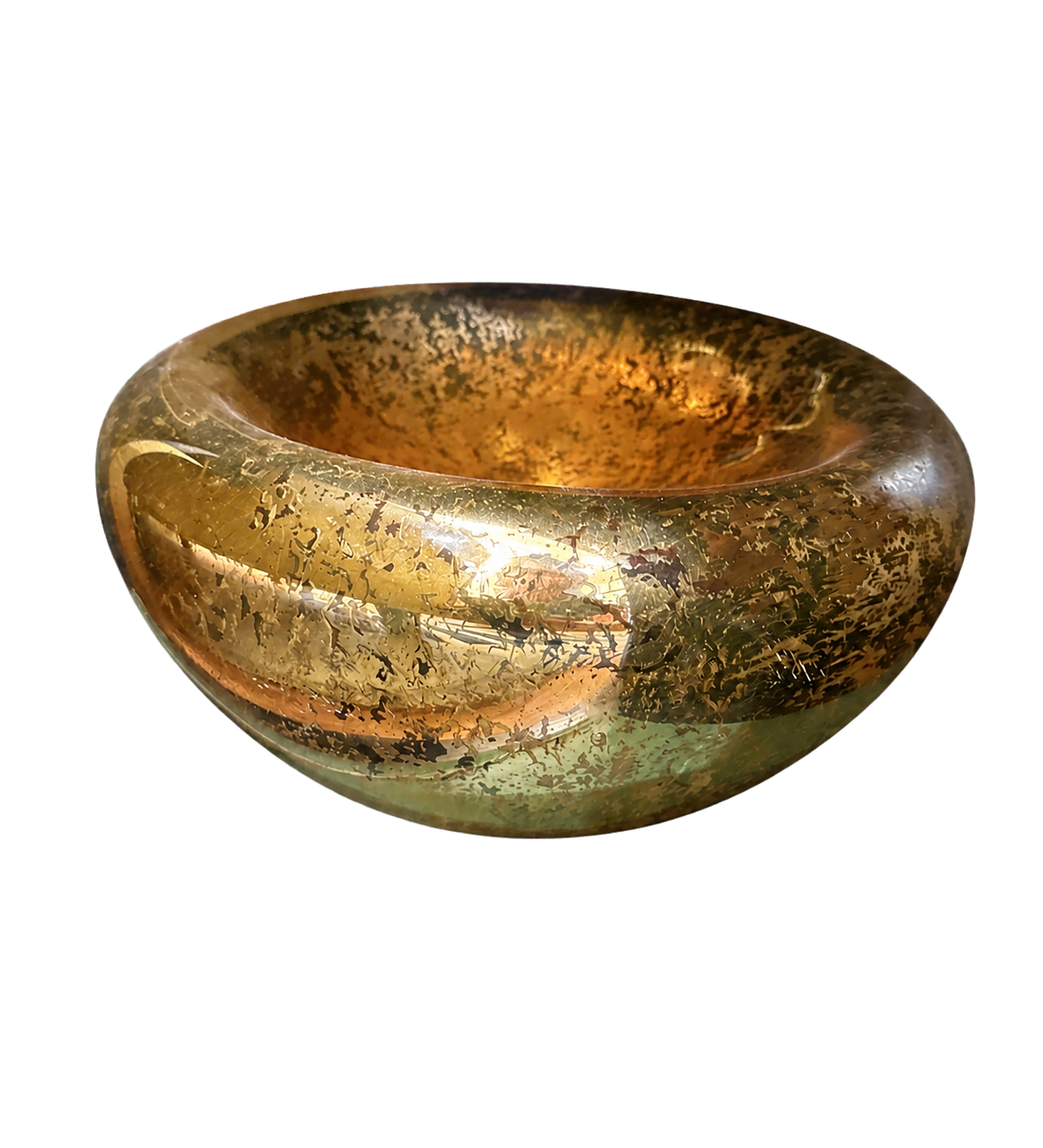Gold Glass Bowl by Maker unrecorded