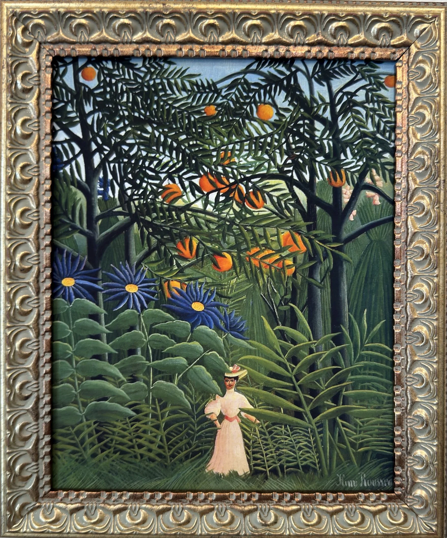 Tropical Garden Painting by Artist attribution under review