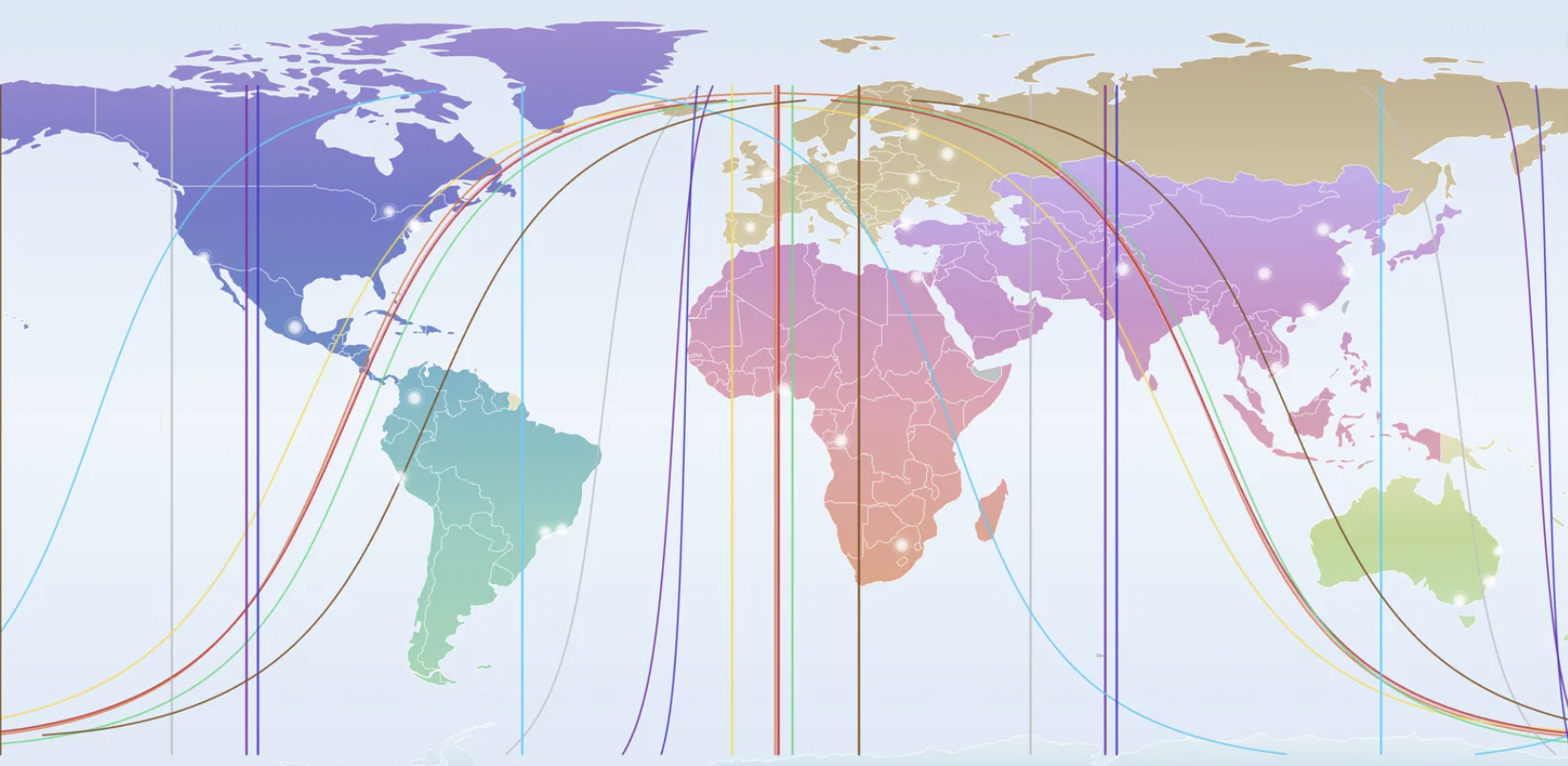 Astrocartography globe map