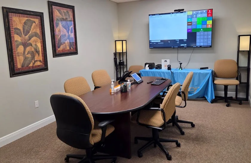 BizTracker conference room for POS planning and training