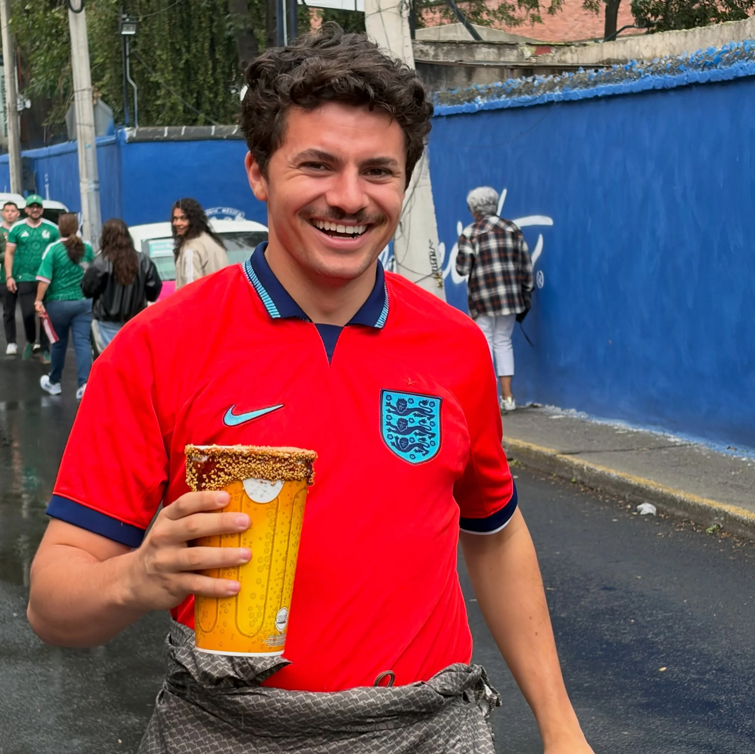 Simon at a football match in Mexico City