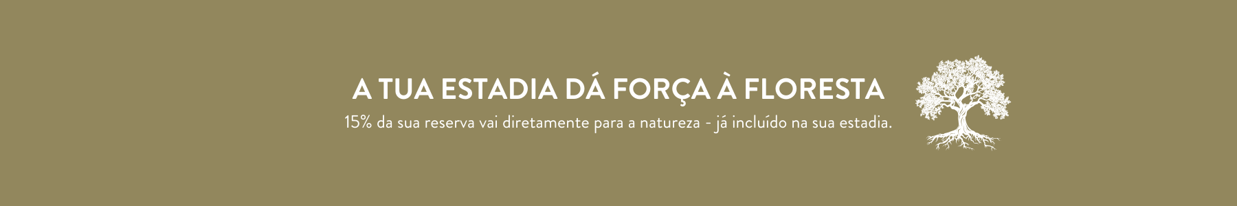 A tua estadia dá força à floresta