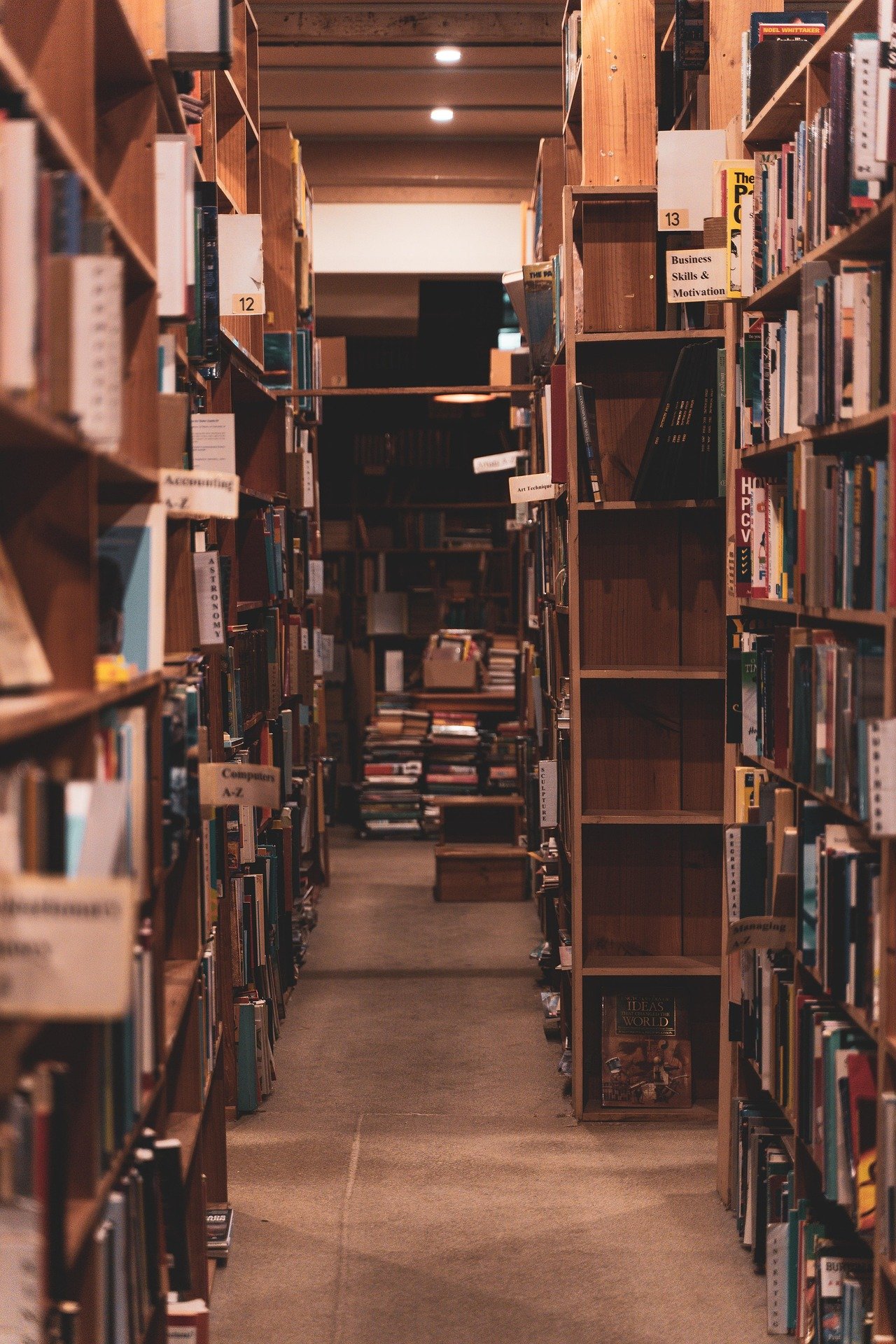 Historic library interior