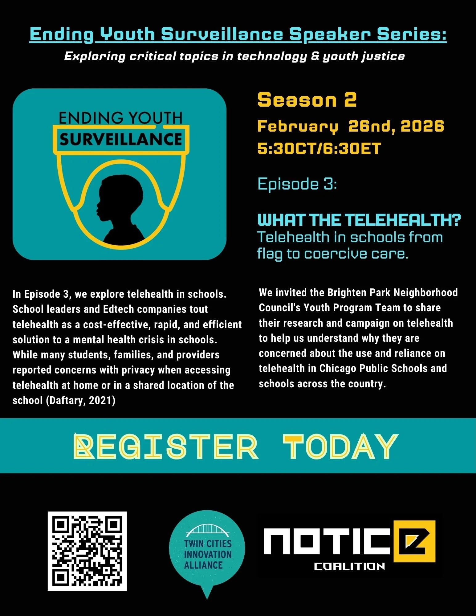 February Speaker Series Event Flyer