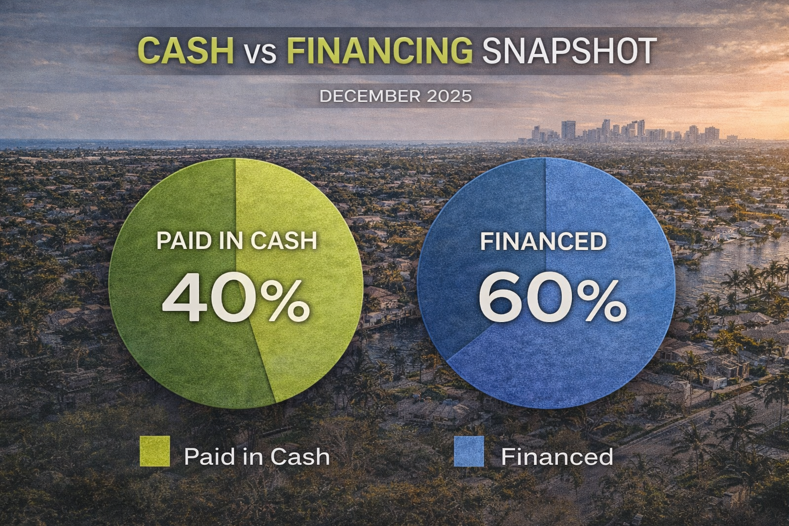 South Florida home purchase comparison cash versus financing 2025