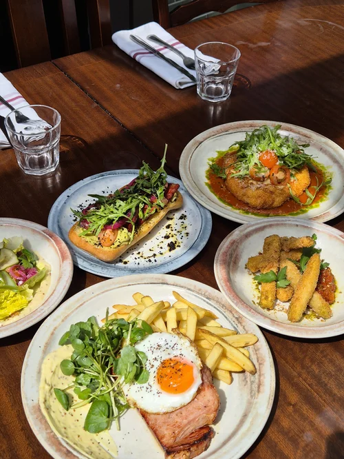 A spread of pub classics, including fish and chips