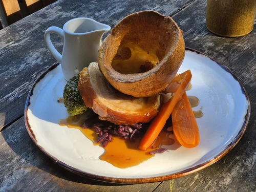 A Sunday roast with Yorkshire pudding