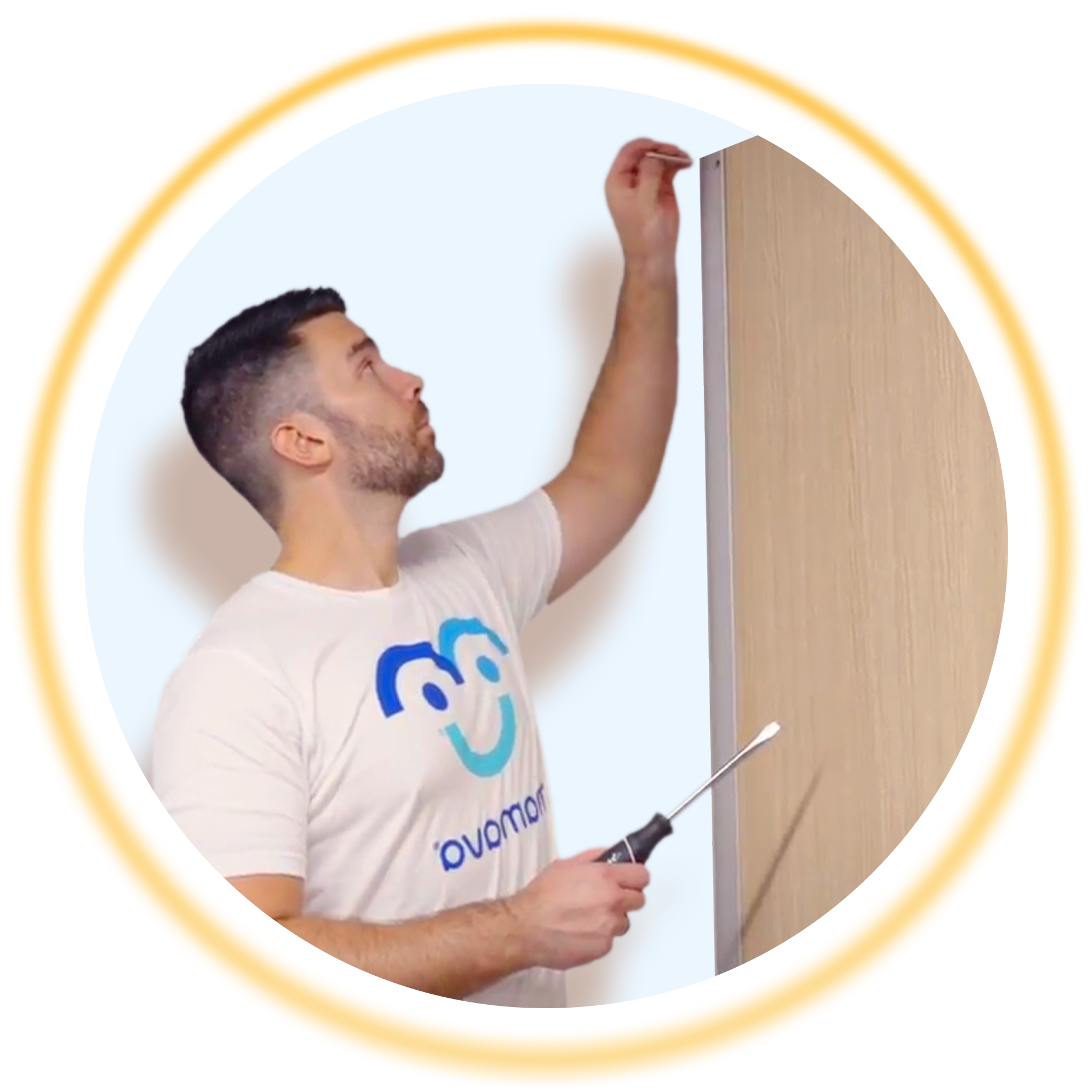 Professional Mamava maintenance technician installing a Mamava lactation pod