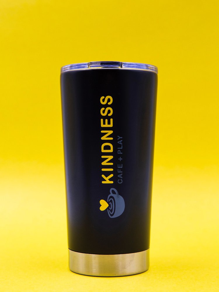 Black Kindness travel mug