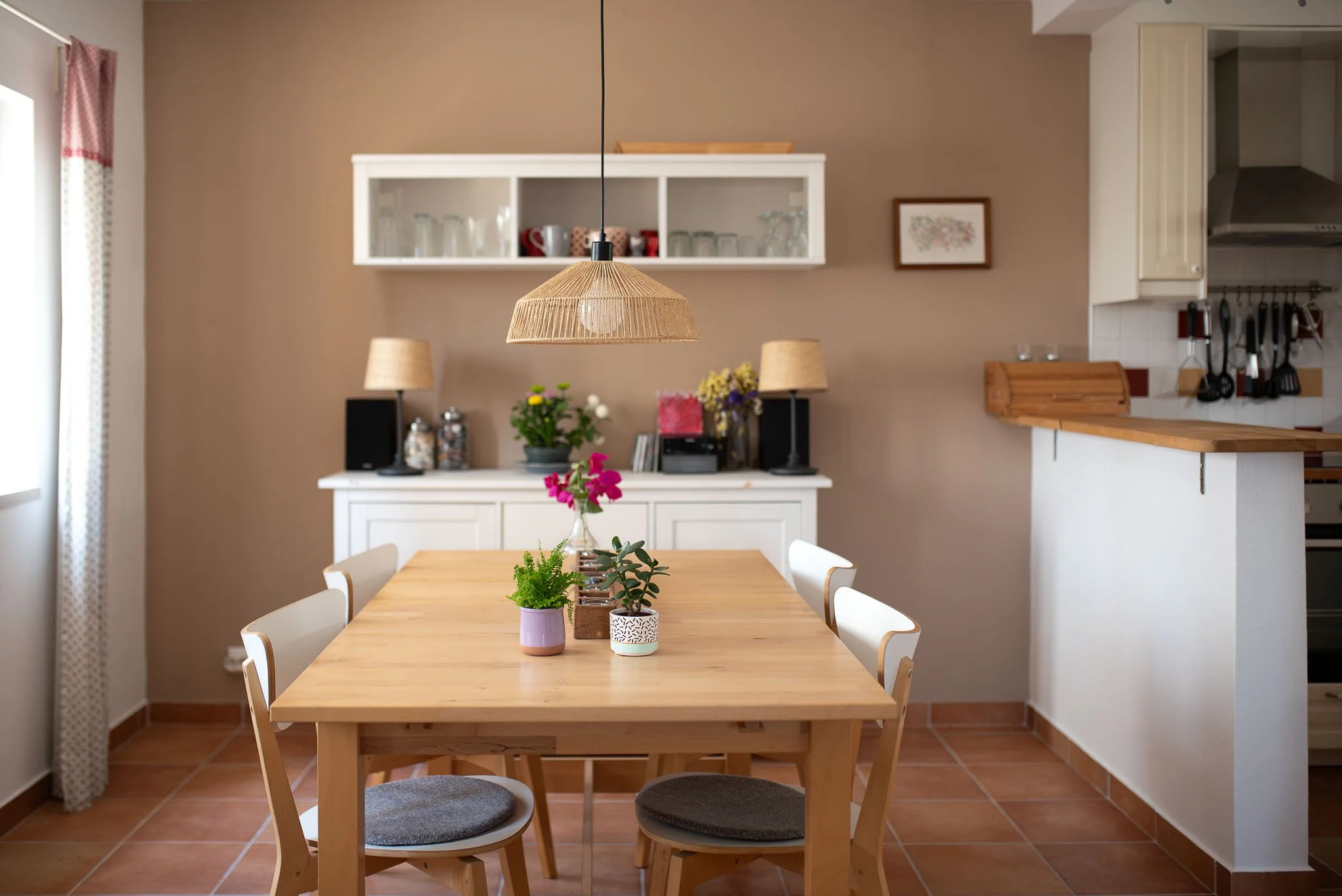 The dining table