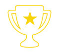Line illustration of a trophy