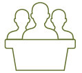 Line illustration of people