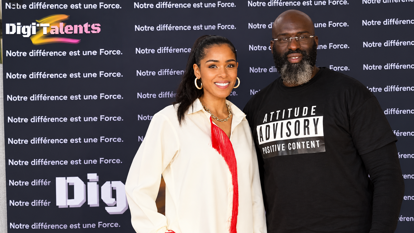 Almamy Kanouté et Prudence Leroy, parrain et marraine de Digi’TalentS