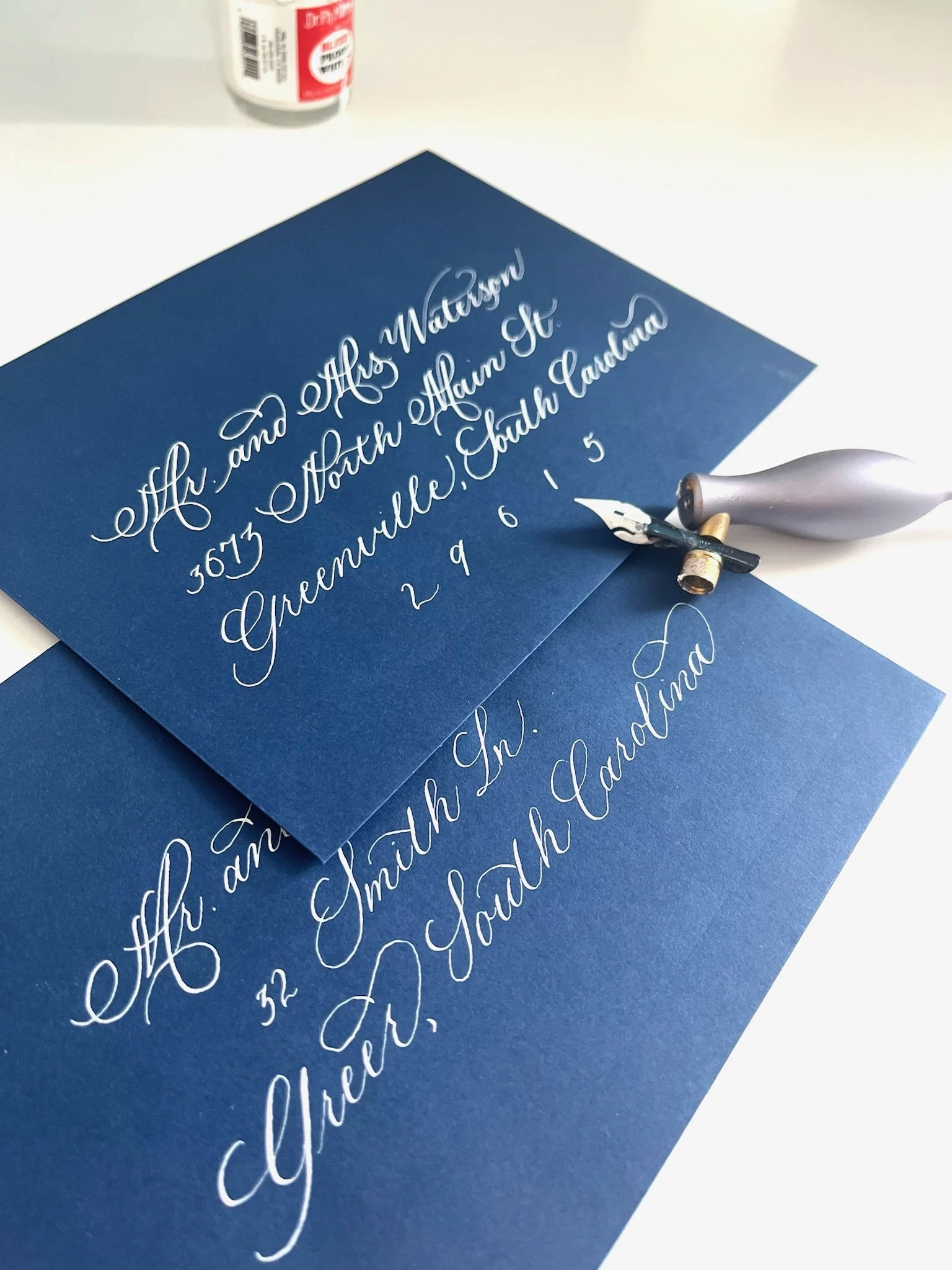 Envelope calligraphy