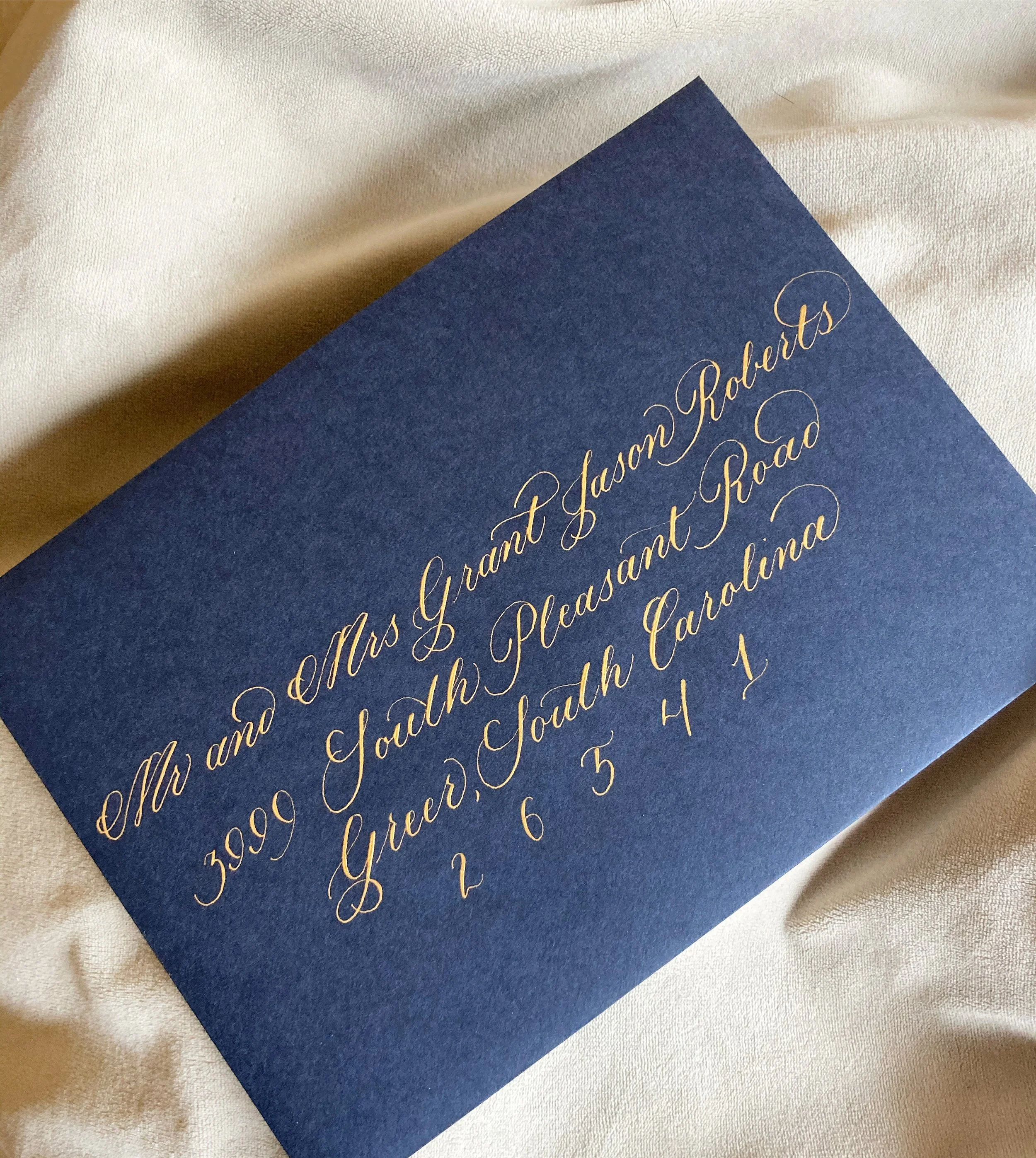 Envelope calligraphy