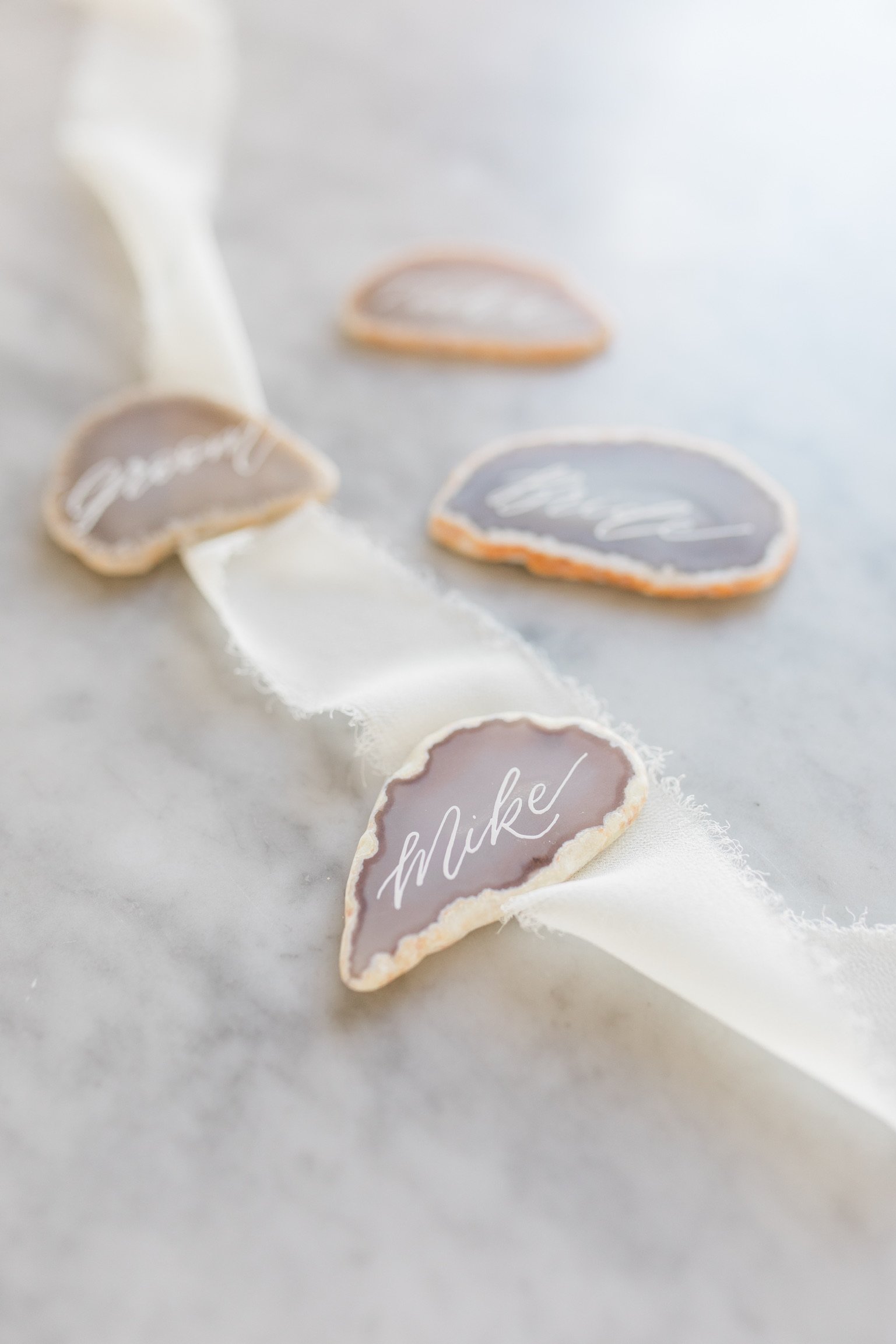 Agate calligraphy keepsake