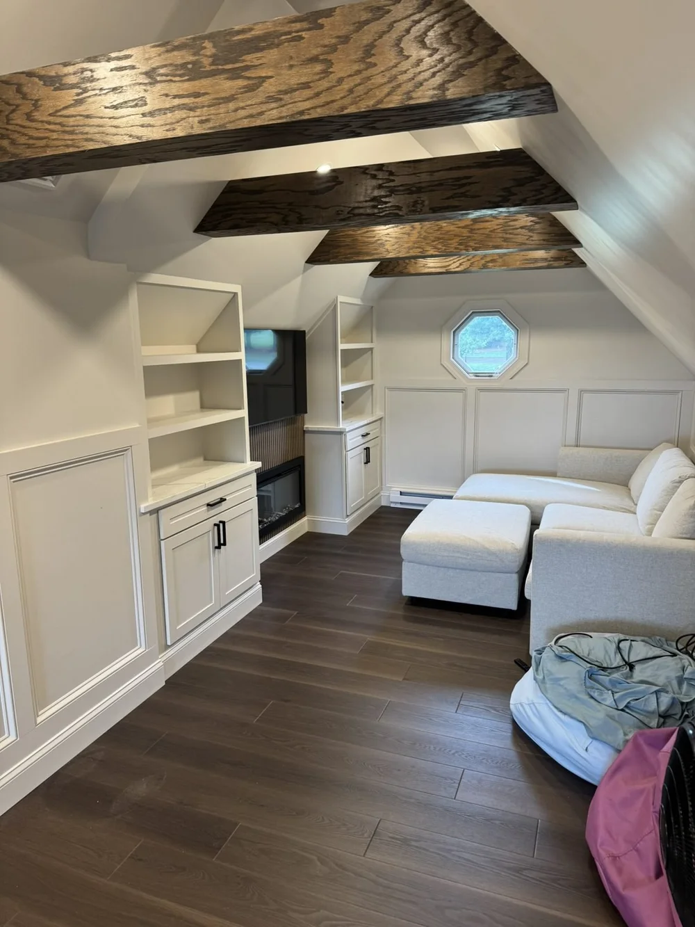 Finished attic playroom – Hilltown, PA attic playroom