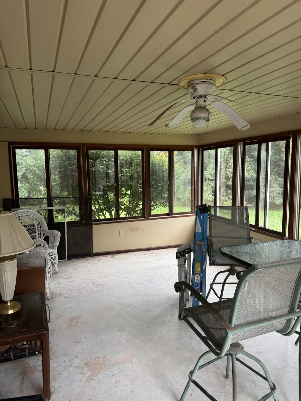 Old enclosed porch before the remodel – Lower Macungie, PA four season room