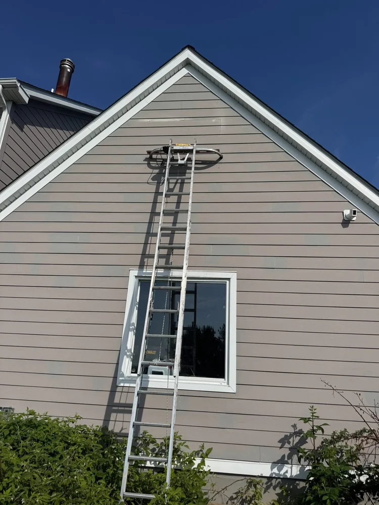 Cutting in the new window – Hilltown, PA attic playroom