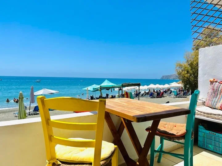 Accommodation at Tertsa Retreat overlooking the sea in southern Crete