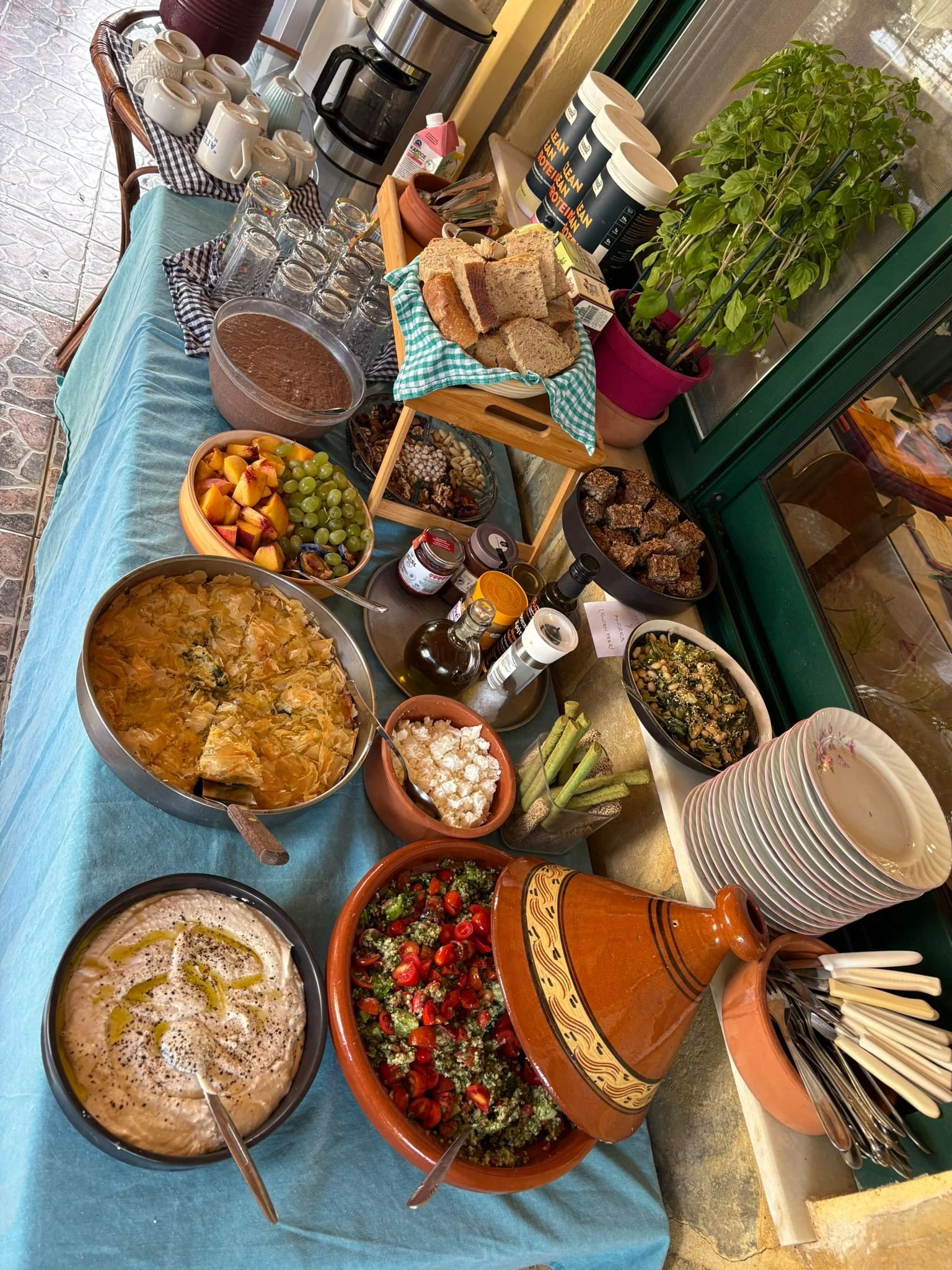 A meal prepared by Tereza Poljanic at the Tertsa retreat, Crete