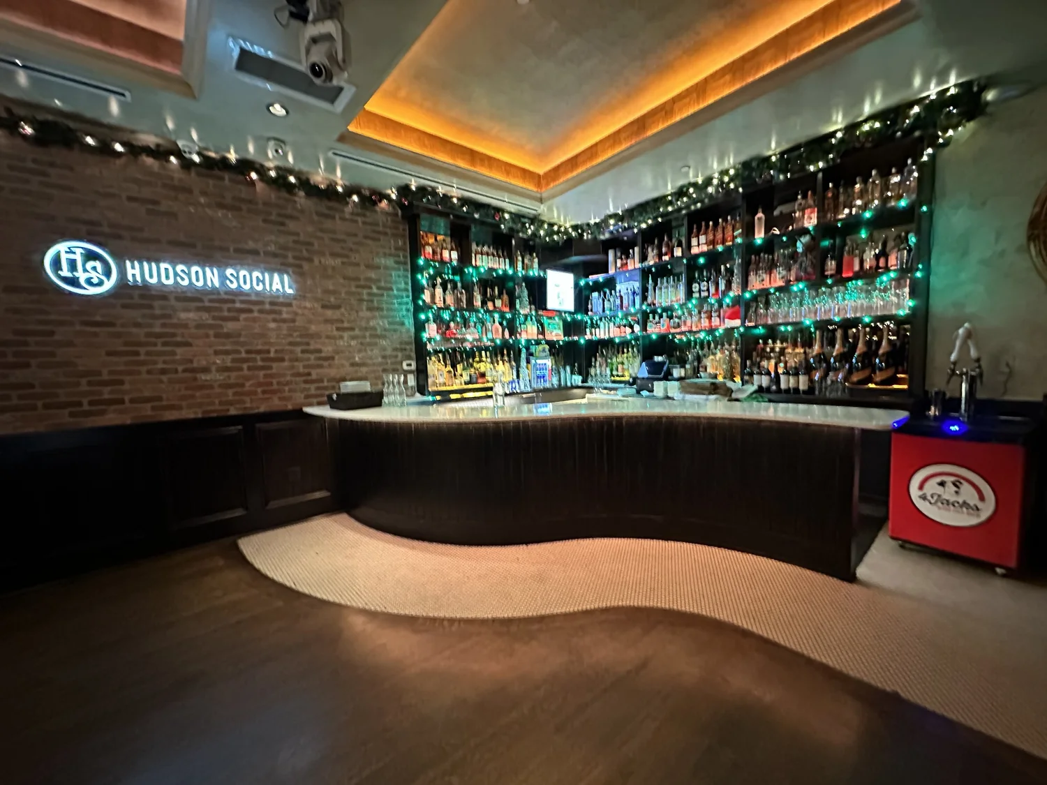 The bar at Hudson Social on Bedford Street