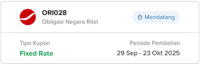 Bibit SBN ORI028