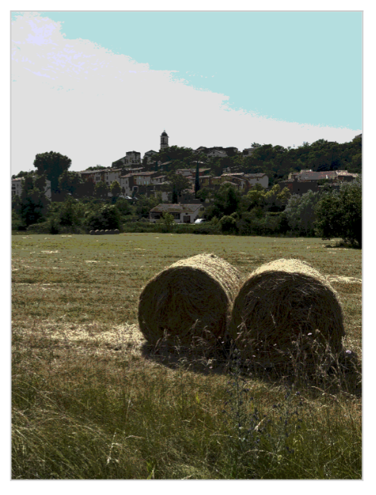Hay bales simplified shapes
