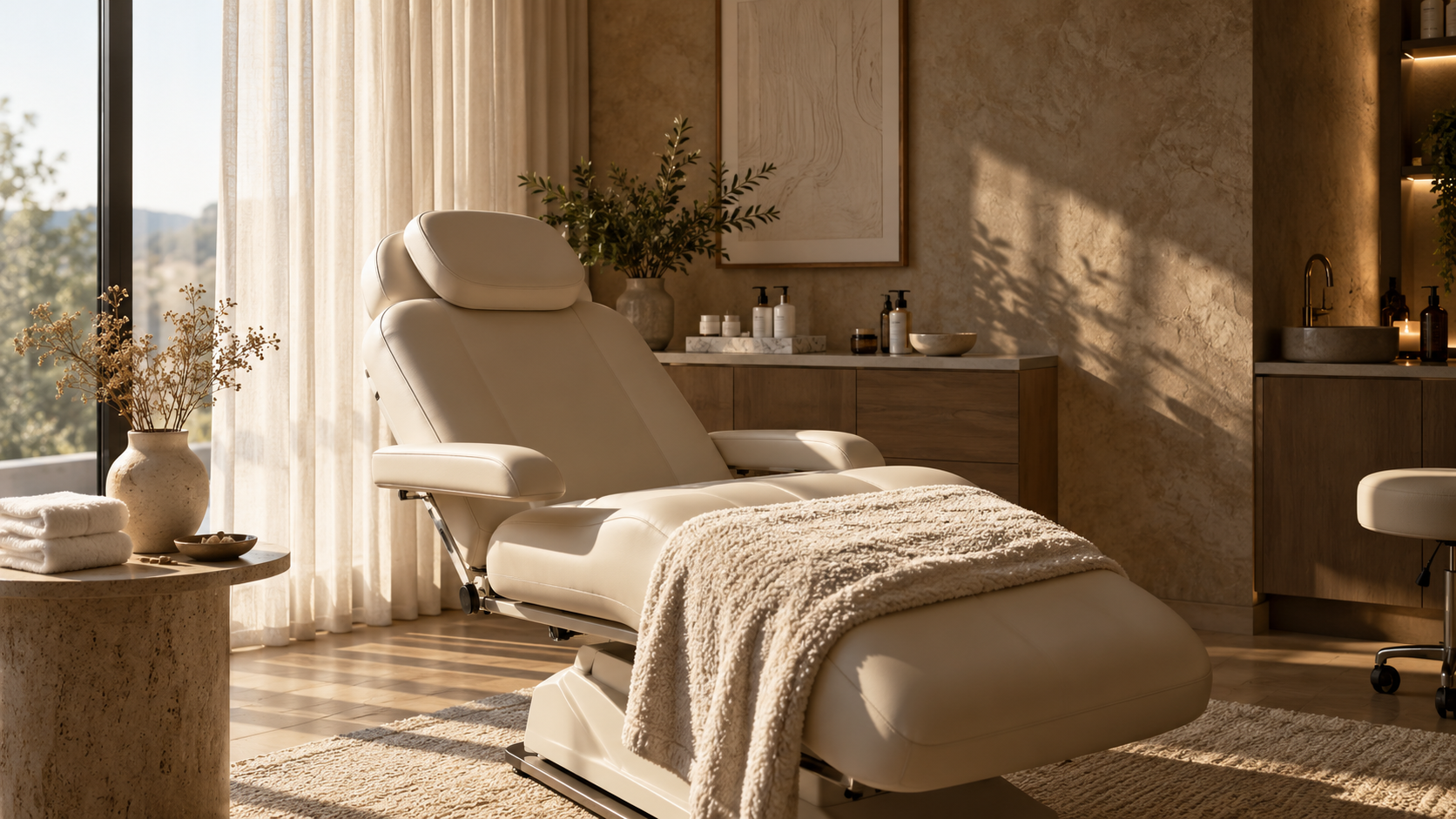 Medical spa treatment room at Vanilla Sugar Face & Body in Peoria