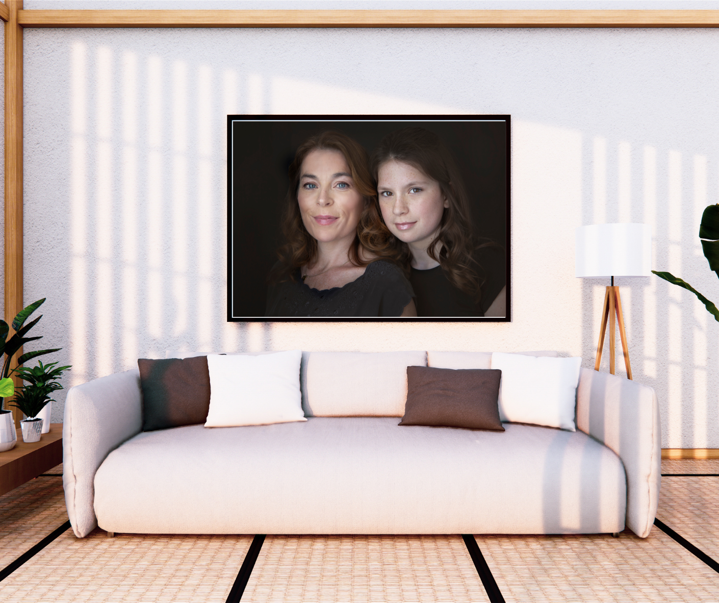 Mother and daughter wall art by Bath Boutique Studio