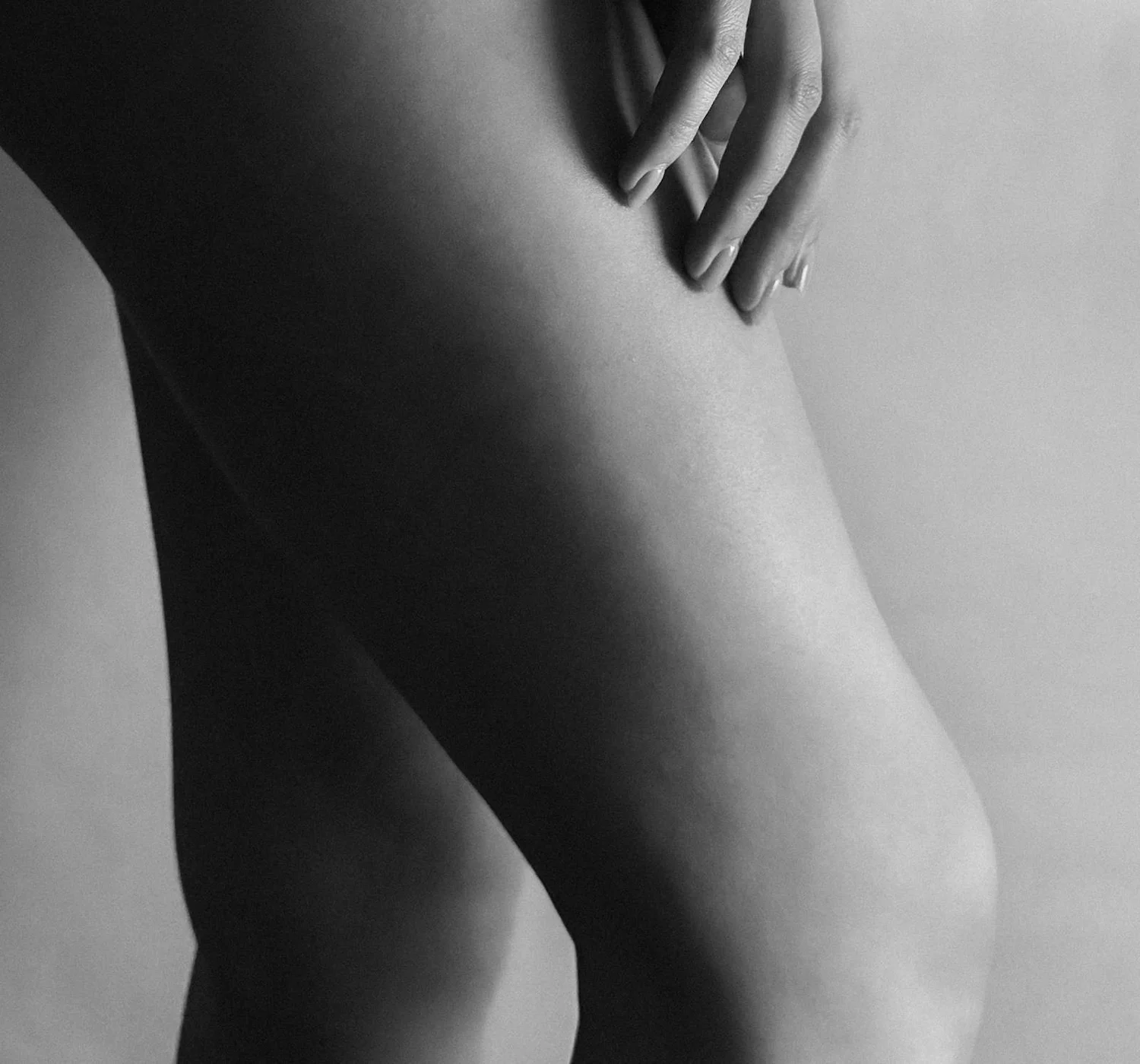 Legs in soft natural light.