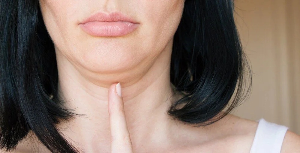 Chin and neck in soft light