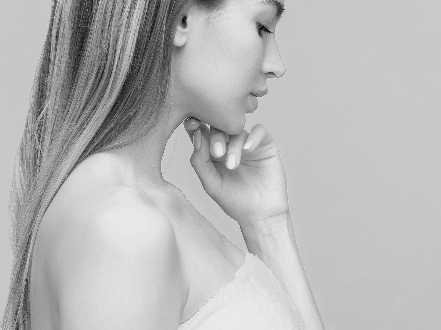 Profile of a woman in soft light