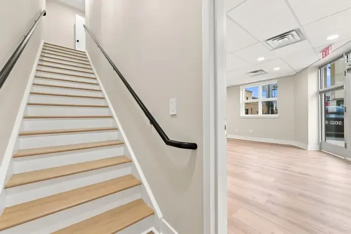 Staircase up to the event room