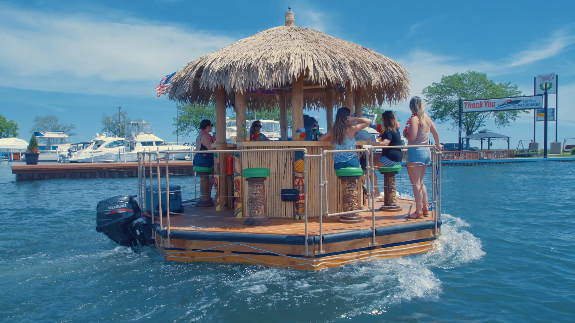 St. Clair Shores tiki boat