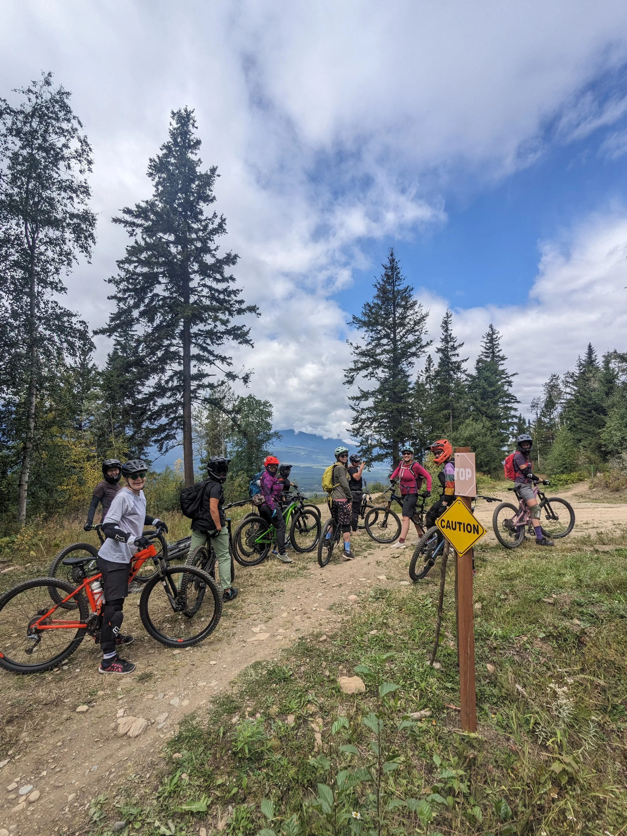 Women riding in Valemount BC
