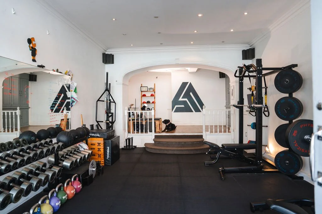 Inside Bar None Fitness, a private personal training studio on Wimbledon Village High Street